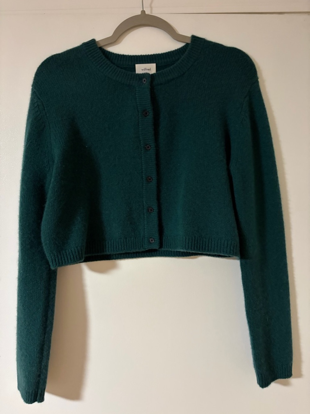 Aritzia Green Crop Cardigan